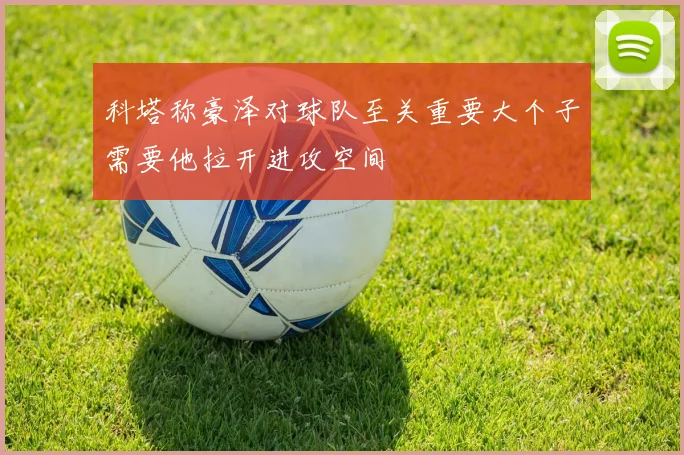 科塔称豪泽对球队至关重要大个子需要他拉开进攻空间